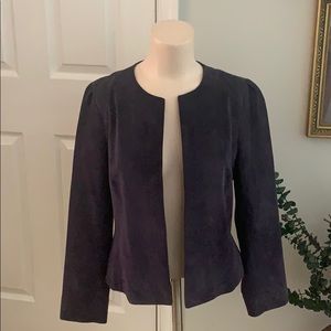 Purple suede blazer jacket